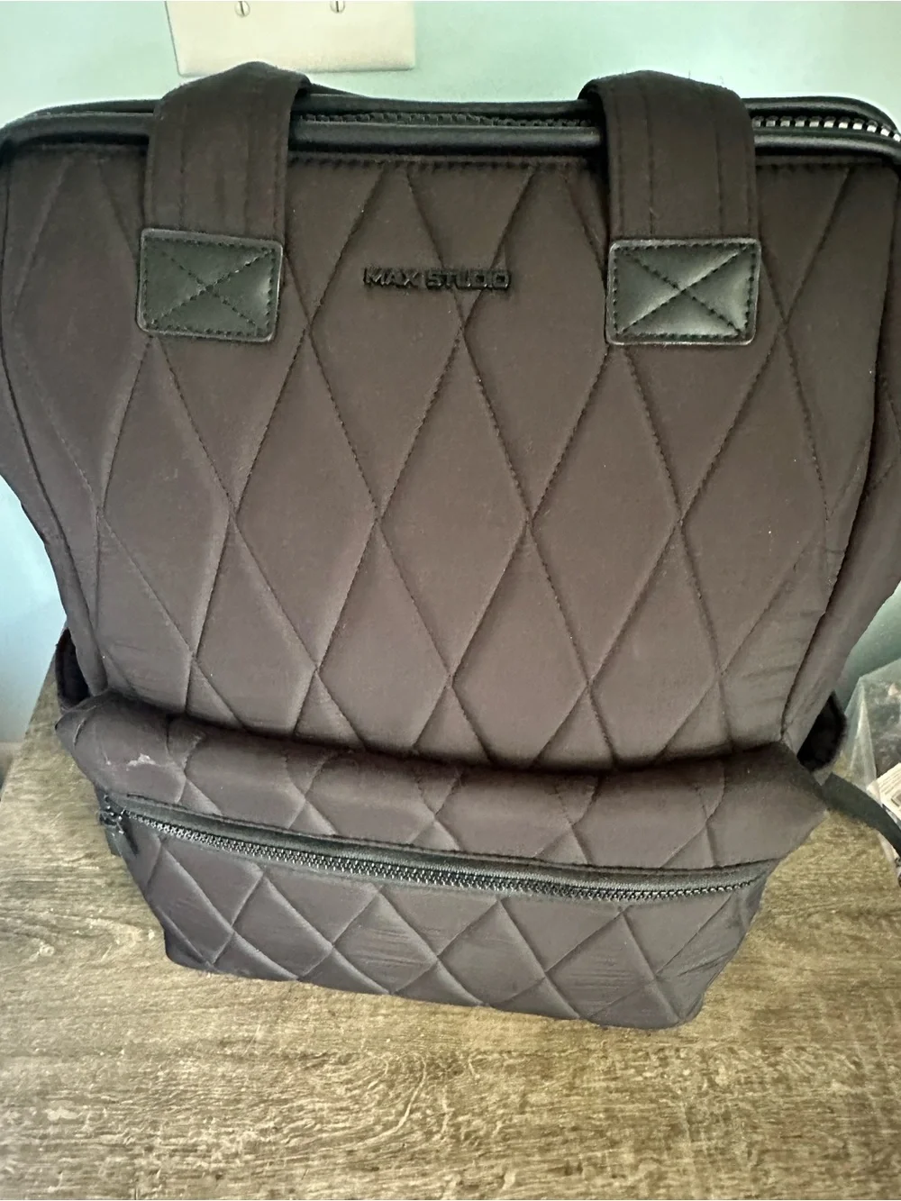 Max Studio Quilted Dark Brown Men's Backpack
